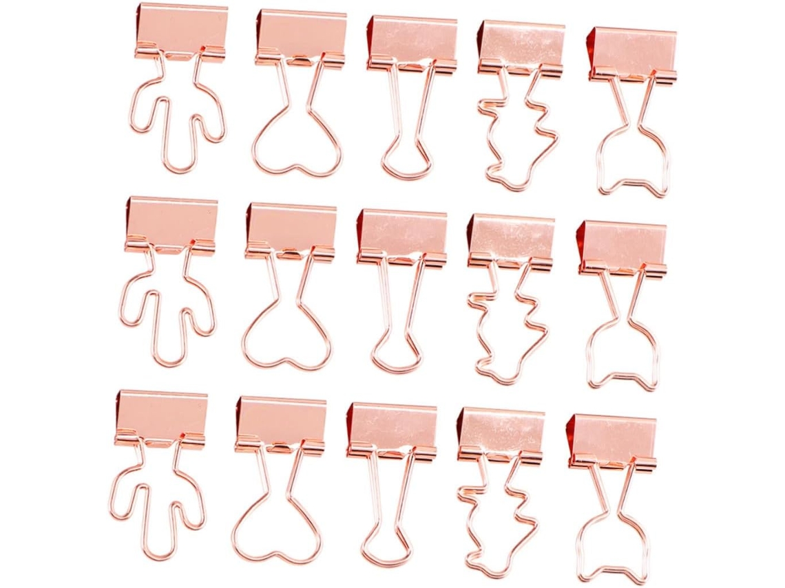 Porta Papel Zerodeko Criativo Em Metal Dourado Com 15 Alfinetes Resistentes Para Artigos De Papelaria, Ideal Para