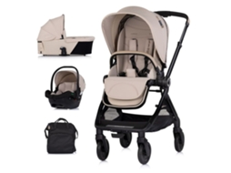 Carrinho de Bebé Trio Elite Next Gen com Pega Reversível Até 22 Kg de Peso CHIPOLINO Latte