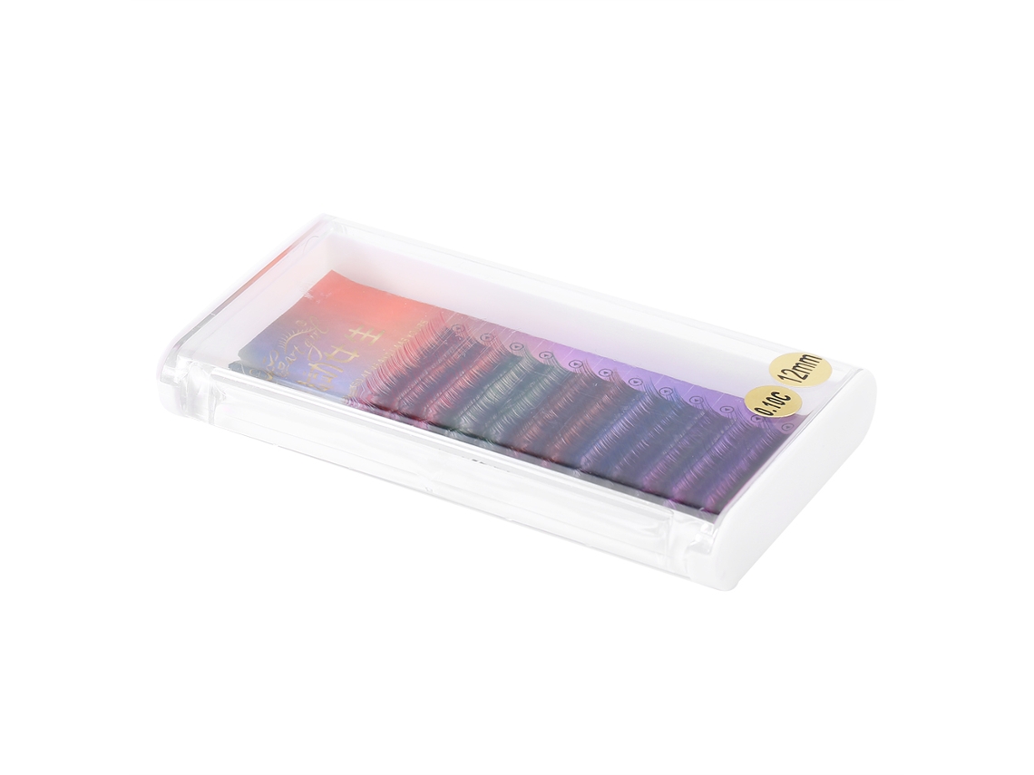 Pestañas Falsas 3d Com Gradiente Colorido Densas Extensão Maquiagem Ferramenta 12mm