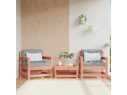 Vidaxl Cadeiras De Jardim C/ Almofadões 2pcs Madeira De Douglas Maciça