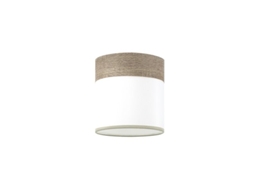 Abajur Cloe Branco/cinzento Madeira E14 Fabrilamp (ø14x14cm)