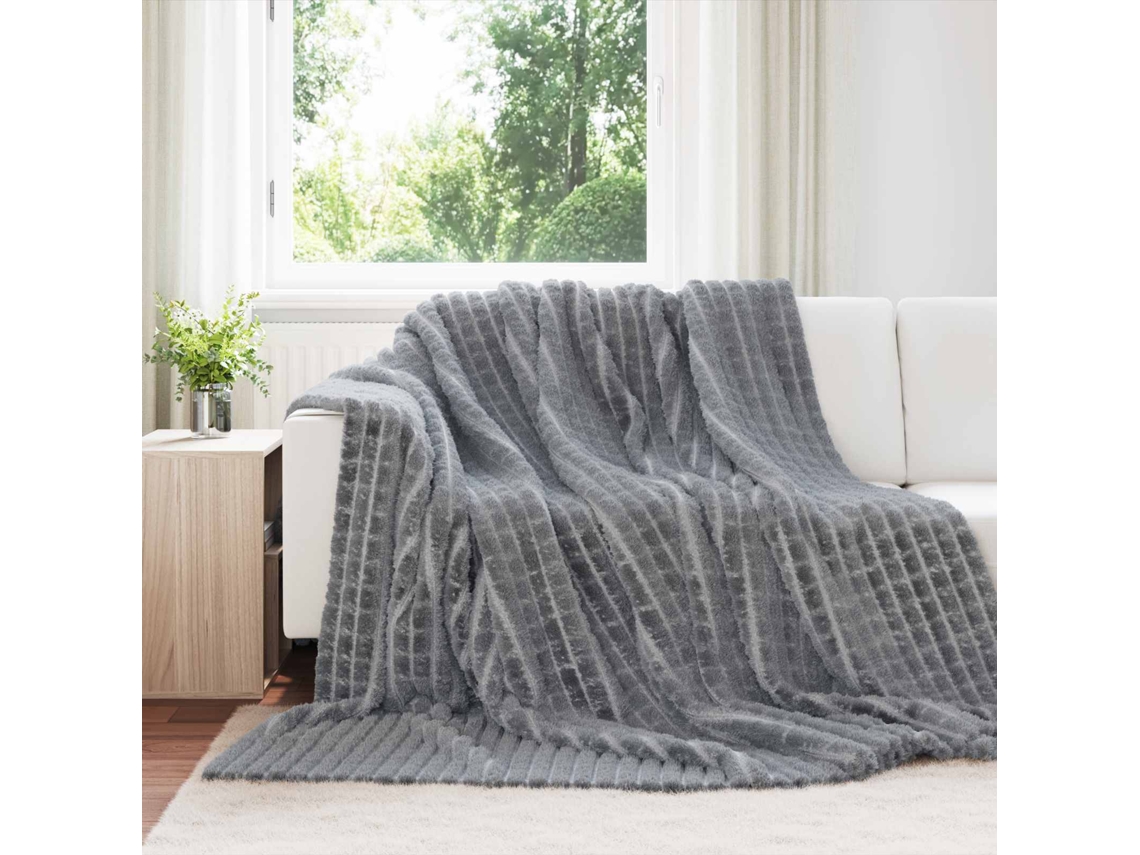 Vidaxl Cobertor Cinza Escuro 270 X 240 Cm 1.66 Kg Lã