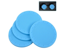 Suportes de Copo Nova Line, Carro, PVC, 7cm, Azul Claro