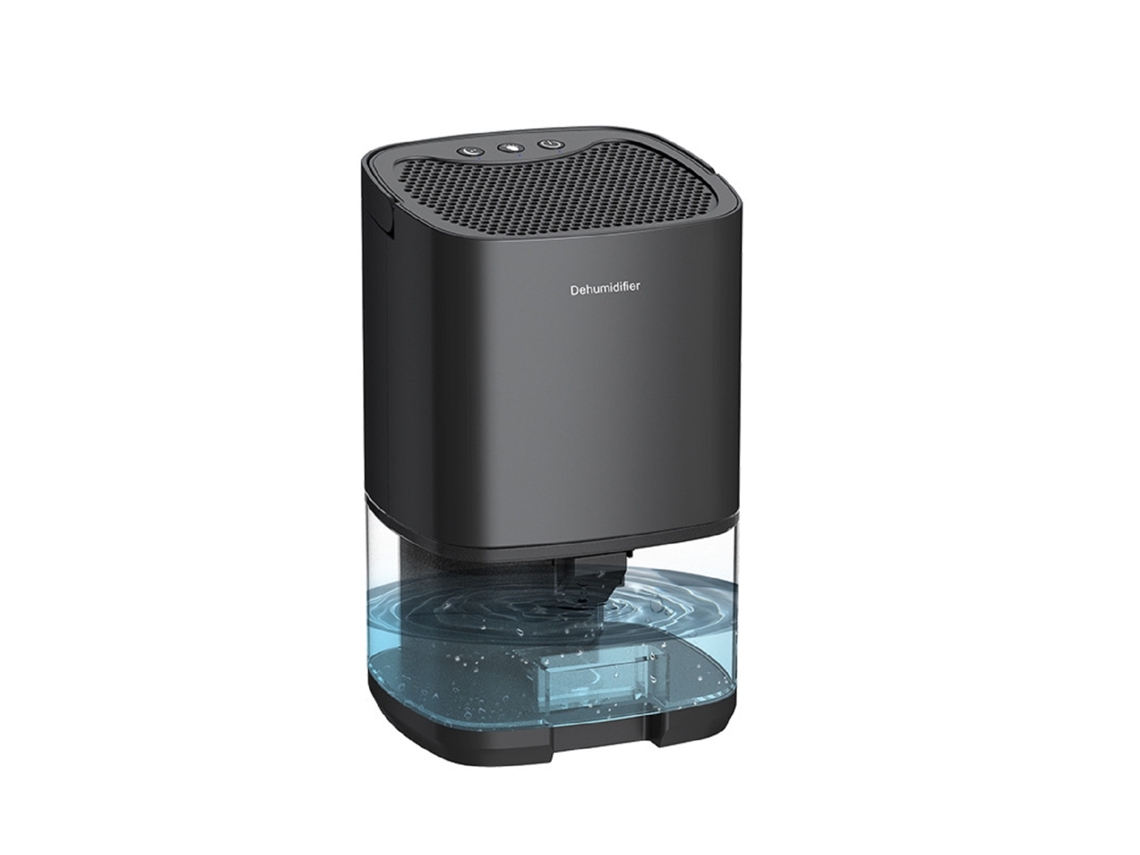 Desumidificador Zruxe 1000 Ml Com Led 7 Cores (secagem E Purificação, Preto)