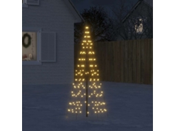 Vidaxl Árvore De Natal Led 200 Leds Branco Quente 180 Cm