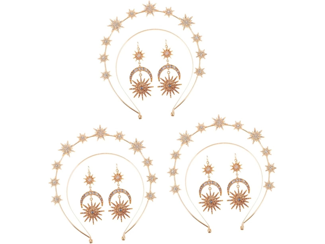 Conjunto De 9 Guirlandas Lunares E Solares, Acessório Brilhante Para Decoração E Fotos De Festas.