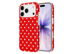 Capa Para Iphone 17 Pro Com Estampa De Bolinhas Em Tpu Imd
