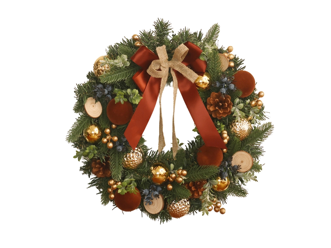 40cm Coro De Flores Pendurado Árvore De Natal Pendurado, Parede Periférica Pendurado Porta