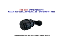 Matabi rec codillo boquilla de 4 orificios 83446801