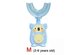 Escova de Dentes Infantil em Formato U com Rotação 360 ​​graus, Mordedor para Bebês e Crianças Pequenas, D Silicone Higiene Bucal. GOKOCO