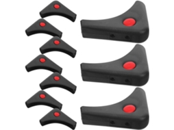 Conjunto De 10 Protetores Pés Cadeira Triangulares Pretos 25x50mm –