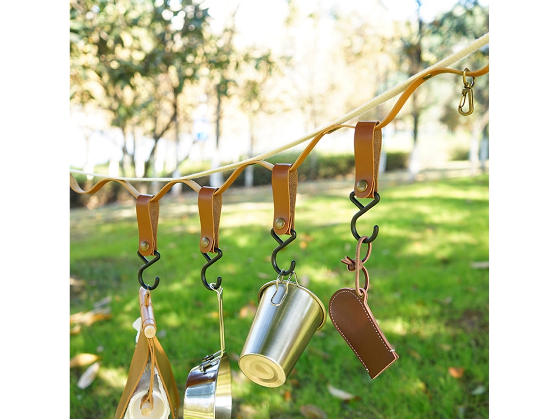 Gancho de Metal Pu Anti desgaste para Camping 4pcs