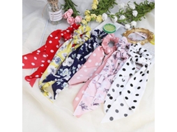 2026altiro-6 Peças Fitas De Cabelo Scarf, Scrunchies De Cetim Com Laço, Elasticas Para Cabelo, Florais E Pontinhos Para Mulheres E Meninas