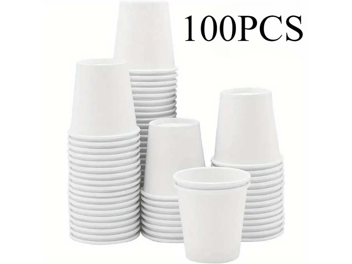 (100) Colheres De Papel Pequenas, Resistentes E Duráveis.