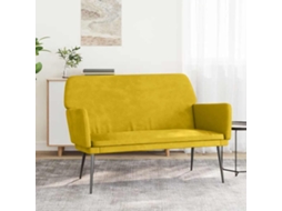 Vidaxl Banco 108x79x79 Cm Veludo Amarelo