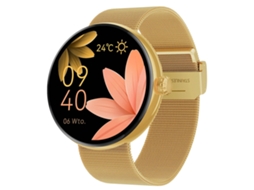 Forever Relógio digital Rastreador de saúde elegante Dourado
