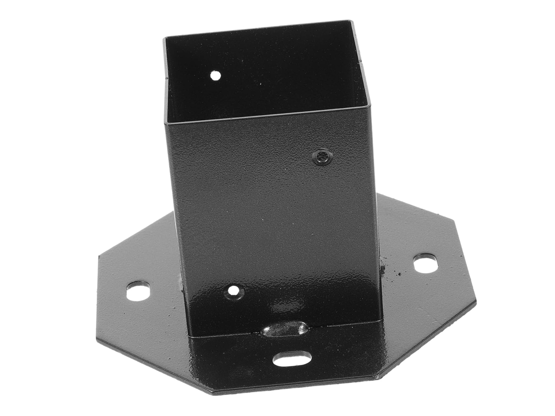 Base De Metal Preta Para Poste Caixa Correio E Deck