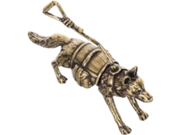 Inoomp Estatueta de Cachorro em Latão, Pastor Alemão, Estátua de Pequeno Porte para Decoração de Mesa, Casa e CHABERLU