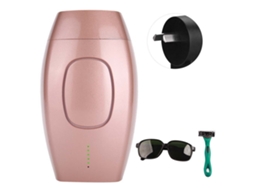 Depilador a laser IPL indolor para o corpo e partes íntimas, modelo 2026, na cor rosa.