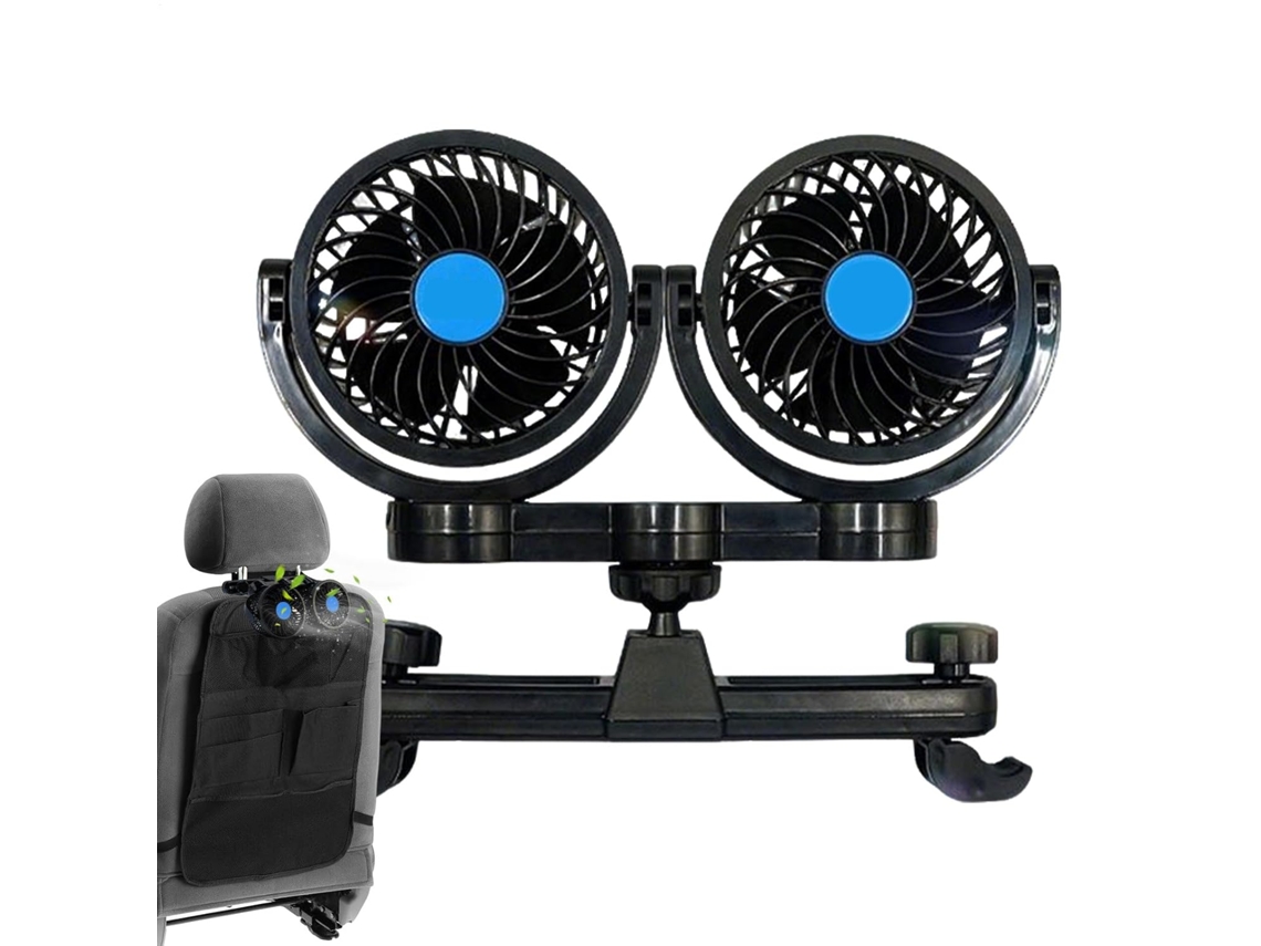 Ventilador Para Banco Traseiro Duplo Encosto De Cabeça, Saída Dupla De 12v 24v, Resfriamento E Conforto Para Crianças