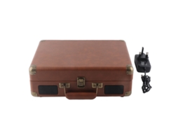Toca discos Vintage Bluetooth 5.0, 3 Velocidades, Marrom Escuro