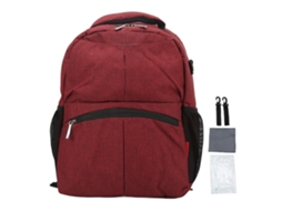 Mali mochila Mummy Multifuncional Resistente À Água com Compartimentos e Alças Ajustáveis Vermelha