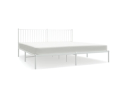 Bed Frame, Bed Frames Vidaxl Branco Aço (193 X 203 Cm)