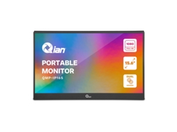 Monitor para computador portátil QIAN 15,6” FHD IPS - 1080p FULL HD com altifalantes duplos