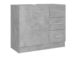 Sink Cabinet, Sink Cabinets Vidaxl Cinzeto Madeira Processada (n/a)