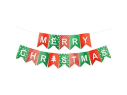 lira de Bandeira de Natal Feliz Decoração Festa 16,5x11,4cm com Design Único