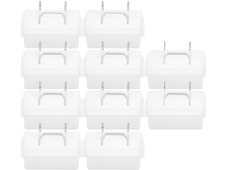 Kit Organizador De Painel Perfurado Com 10 Caixas Plásticas Resistentes Garagem E Oficina