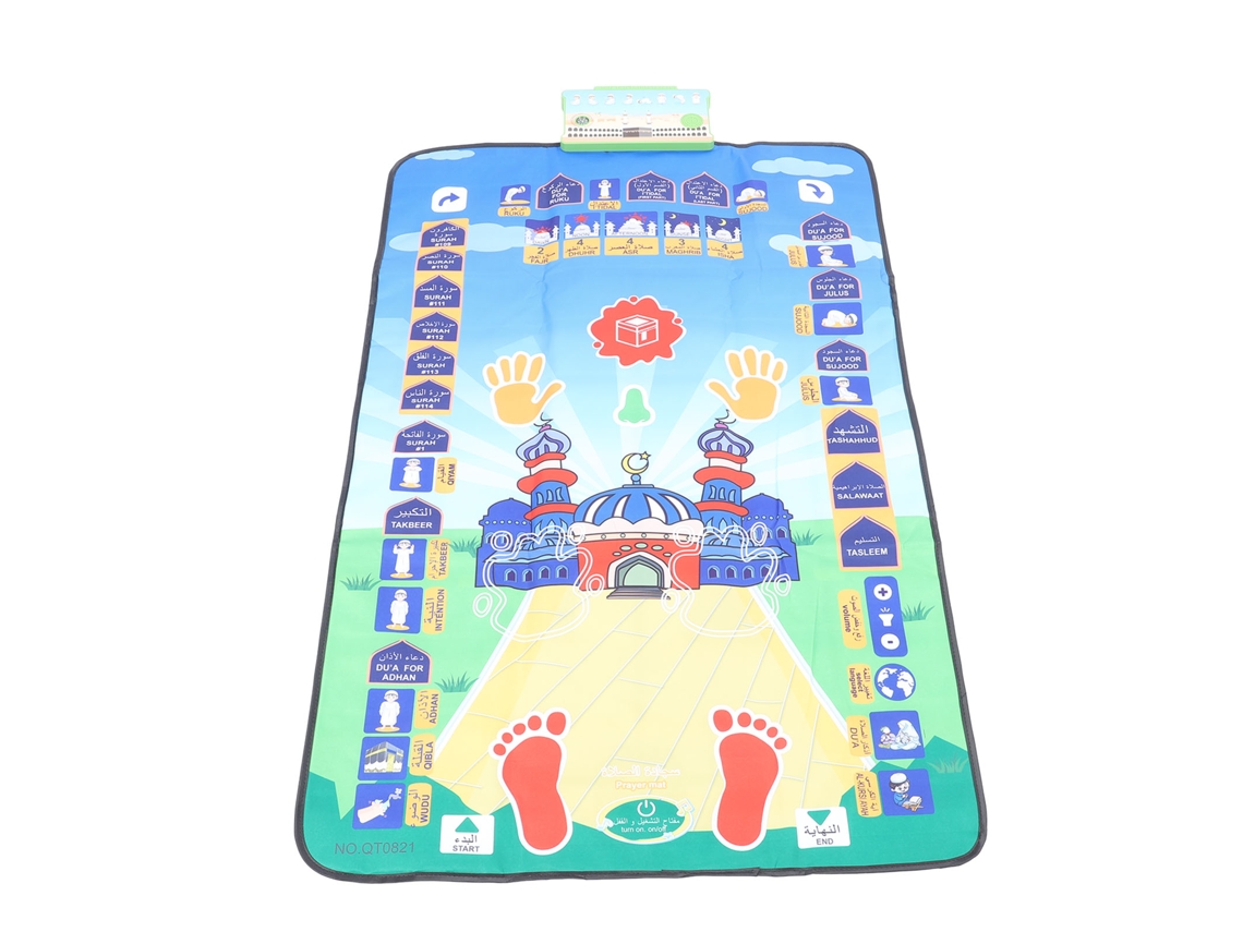 Rebe-alfombra De Oración Para Niños 5 Idiomas Iluminada Interactiva Educativa Para Niños Y Niñas