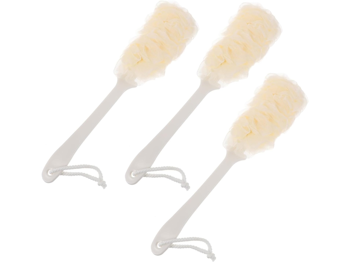 Lurelia Kit De 3 Buchas Vegetais De Banho De Cuidado Corporal, Cabo Longo E Massagem Suave