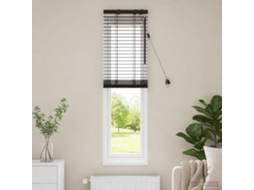 Vidaxl Cortina Veneziana Marrom Escuro 45 X 130 Cm 35 Mm