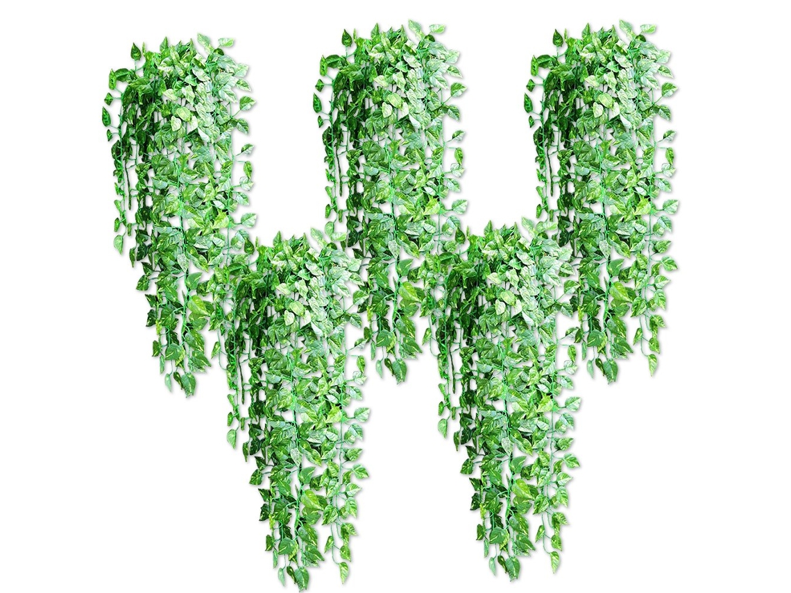 Peças De Plantas Artificiais Suspensas,hera Falsa De 90 Cm Com Folhas Verdes De Scindapsus Para Decoração Btforus