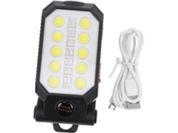 Lanterna Led para Caminhadas, Camping e Atividades Ao Ar Livre, Luz de Trabalho Recarregável com Gancho Giratório. SFUSHOS