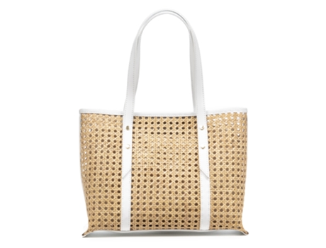 Mala De Ombro De Mulher Firenze Artegiani Apulia Autêntico Combinado Branco (27.5)