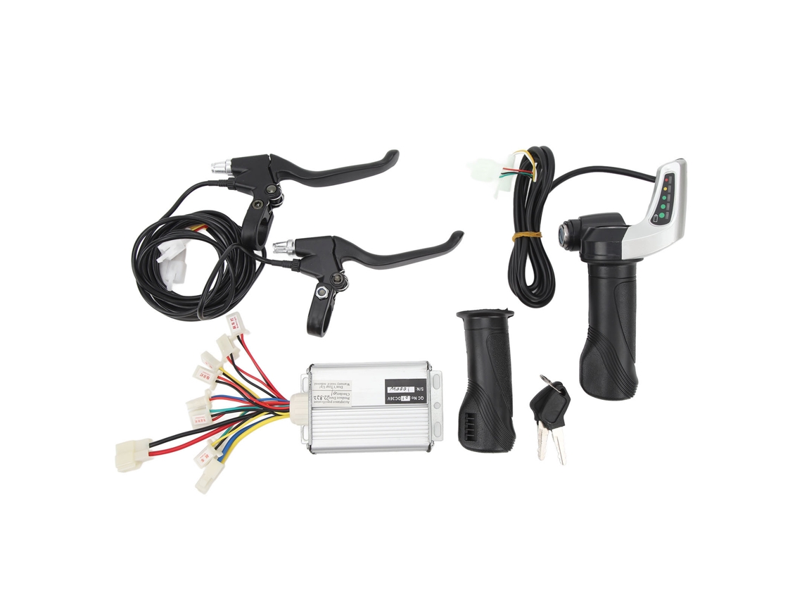 Mali kit Conversão Bike Elétrica 36v 1000w Controle Grip Acelerador Alça Freio Alumínio Tela Bloqueio