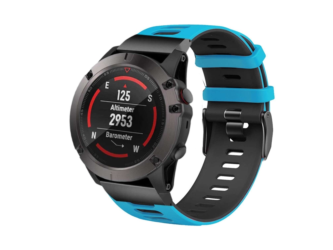 Bracelete Garmin D2 Bravo Pulseira outdoor Azul Claro e Preto