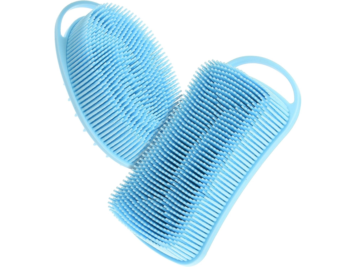 Conjunto De 2 Escovas Silicone Para Banho, Com Design Para Pendurar, Economiza Espaço, Suave Para Peles Sensíveis, Ideal
