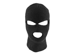 Máscara De Face Inteira Tecida Com 3 Buracos Para Inverno Acolchoada Elástica Para Ski