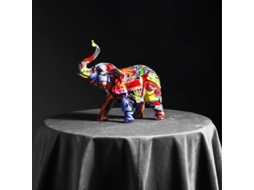 2026 figura de Elefante de Resina, Escultura Moderna com Grafite, Decoração de Casa para Boa Sorte e Prosperidade