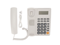 Telefone com Fio LAXISCREED Redução Ruído Id Chamada Branco