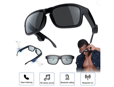 Óculos De Sol Com Fones De Ouvido Bluetooth 5.2 Polarizados