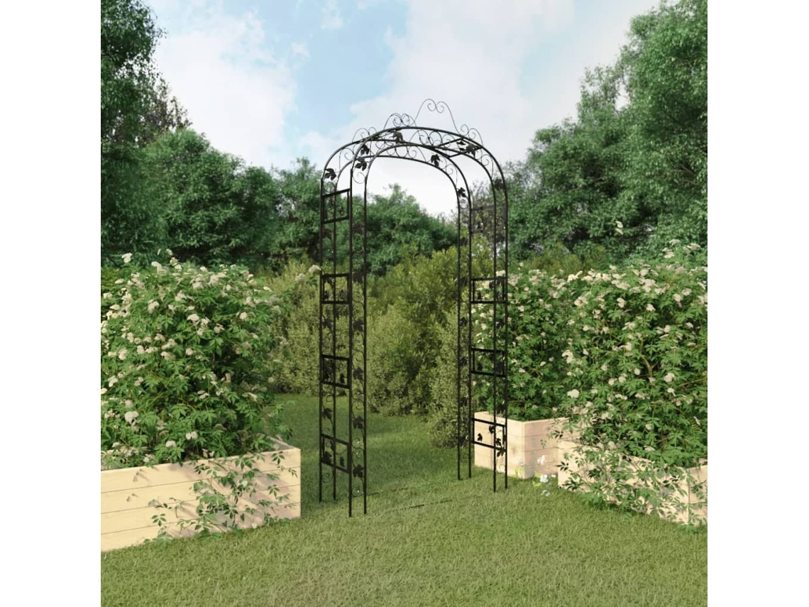 Arco de Jardim 116x45x240 cm de altura Preto Dkd Home Decor