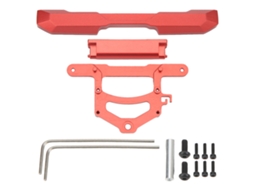 Mali kit de Para choque Traseiro de Metal para Rc Axial Scx24 Ford Bronco 1/24 Crawler Alumínio Vermelho