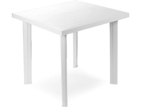 MESA QUADRADA COR BRANCO 80X75X72CM IPAE PROGARDEN