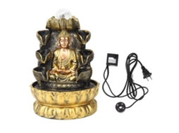 Fonte Buda com Luz e Bola de Resina para Casa S/MARCA