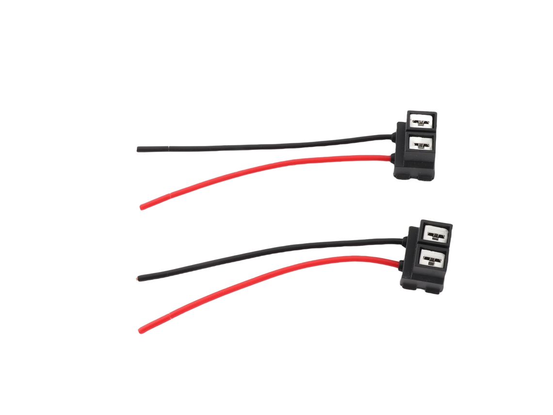 2pcs Conector Fêmea H7 4 Harness de Fio Cerâmico Angulado com Fio para Soquete de Lâmpada Led 12v 10a