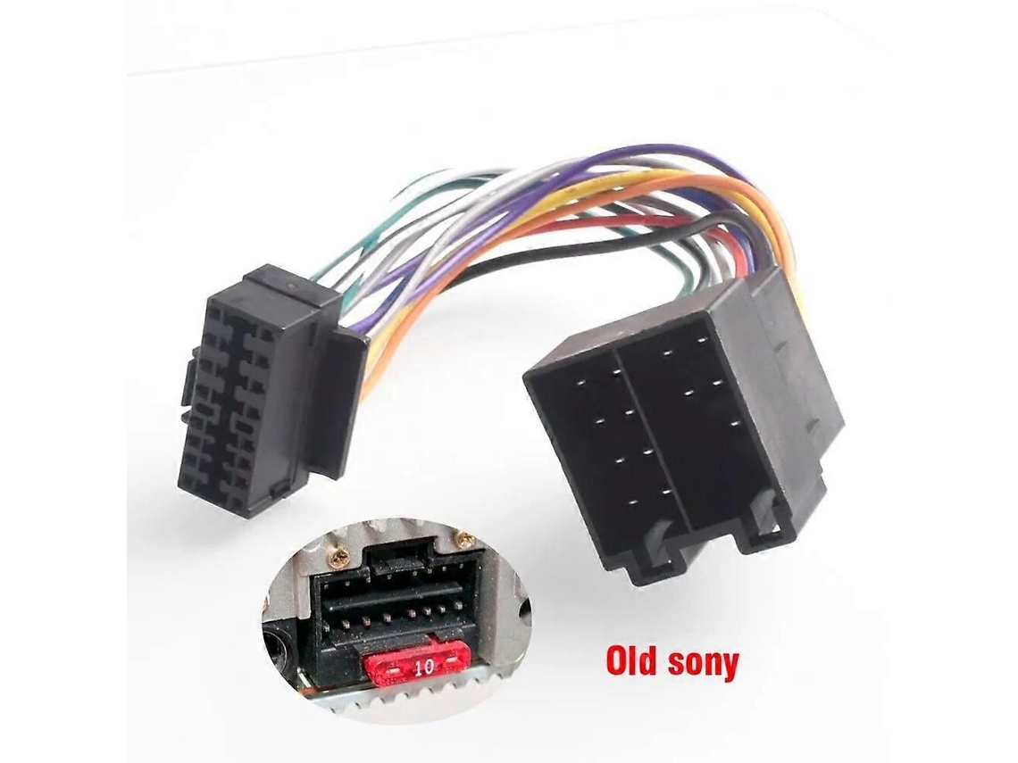 Chicote de Rádio Estéreo para Carro 16 Pinos Iso Sony Plugue Reprodução Adaptador Aut Omático Conector Chico GOKOCO